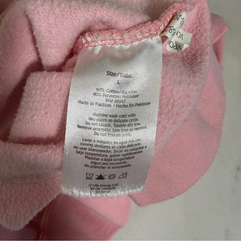 Pink Floyd Crew Neck Crop Sweatshirt Pink Sz L